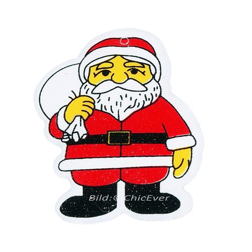 6x Anstecknadeln Broschen Nikolaus Weihnachtsmann Weihnachten rot weiss 4179